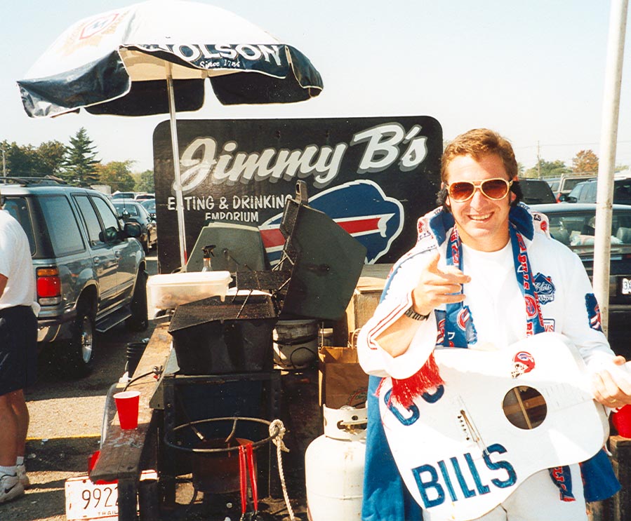 At the worlds greatest tailgate party, hosted by Jimmy Bewely.